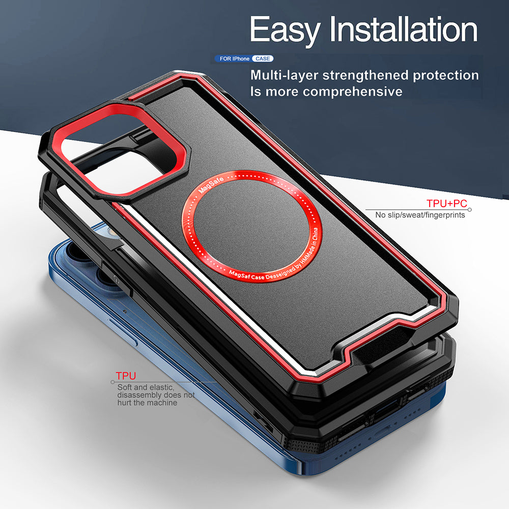 Pro iPhone 14 Pro Max Magnetické pouzdro na telefon kompatibilní s MagSafe PC TPU Shockproof Armor Cover Pro iPhone 14 Pro Max Magnetické pouzdro na telefon kompatibilní s MagSafe PC TPU Shockproof Armor Cover